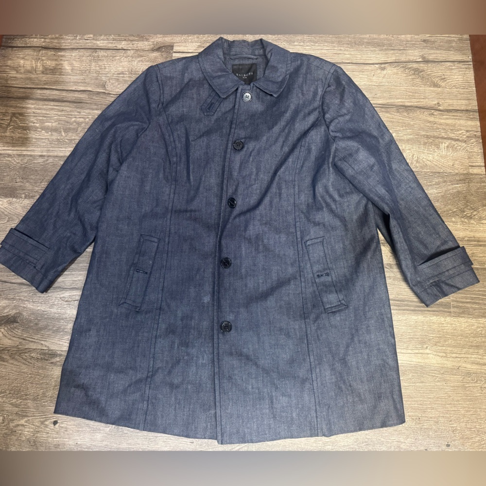 Talbots Dark Blue Trench Coat